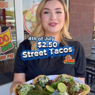America turns 250 this year, and we’re celebrating with a deal worth talking about. 🇺🇸🎆
This 4th of July, street tacos are just $2.50 at El Gordo.
Choose from carne asada, al pastor, carnitas, pollo asado, cabeza, or birria. 🌮
Mix and match your favorites, bring the family, and celebrate with tacos done right.
Happy 4th of July from all of us at El Gordo. 🇺🇸❤️